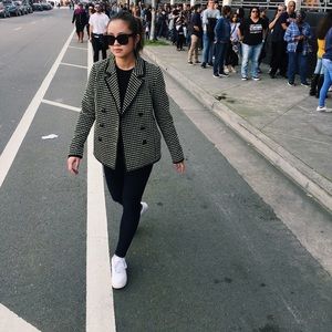 MISS WU (JASON WU) Checked Neon Black Blazer Sz 4